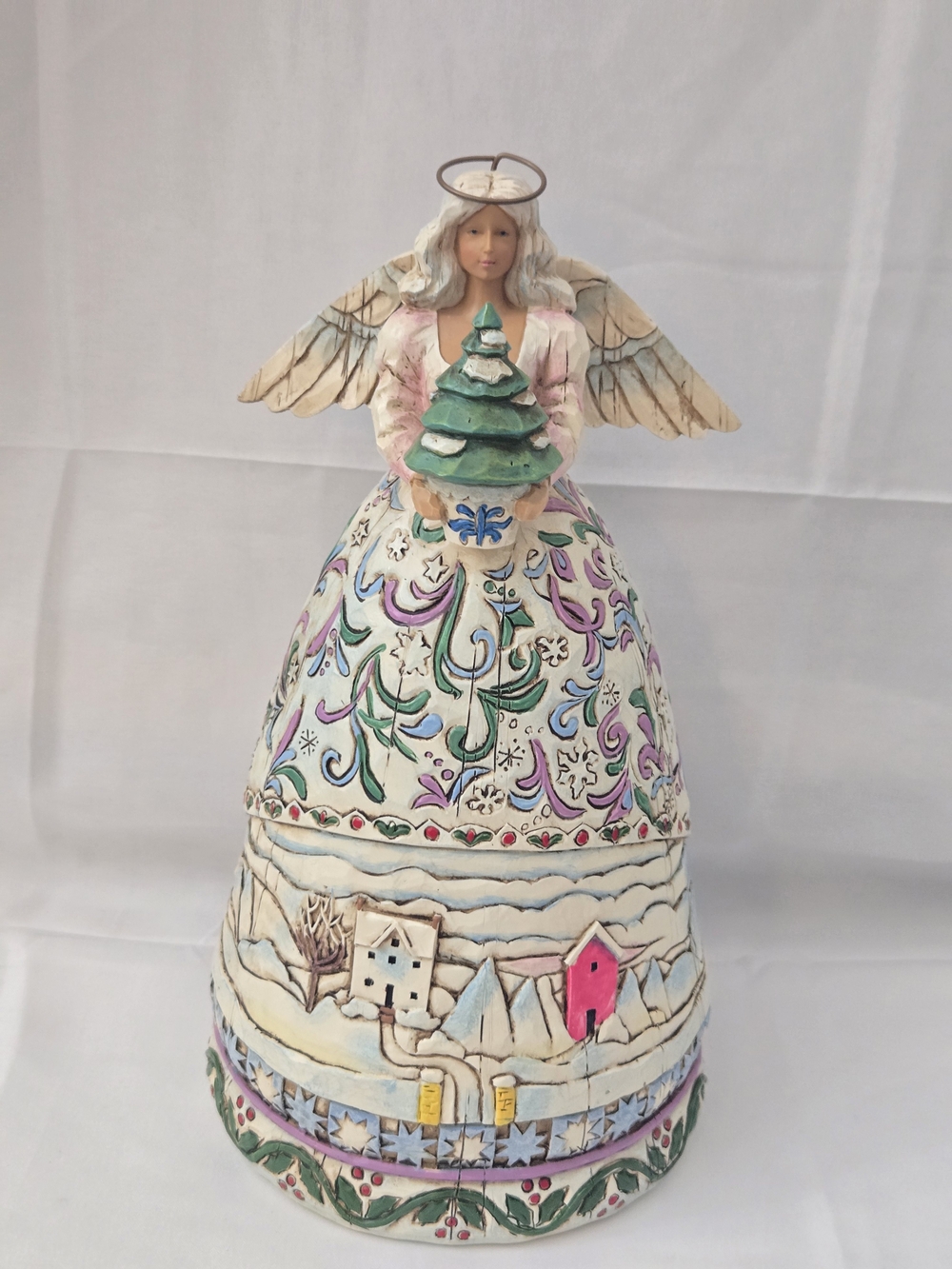 Jim Shore Landscape Sleeps Winter Angel C117677 2003 Heartwood Creek 9.5"